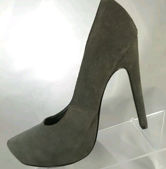 Kelsi Dagger Shoes - SOLD: Kelsi Dagger Gray Suede Platform Stiletto